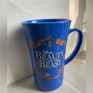 Disneys Beauty and the Beast Collectible Ceramic Blue Coffee Mug Cup